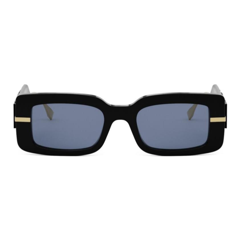 Lookbook (W) FENDI 女款黑色矩形Logo太阳镜 FE40133I