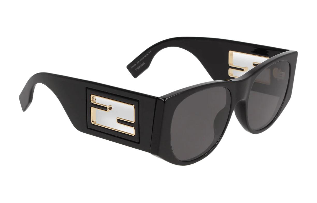 Shop (W) FENDI 經典logo方框太陽眼鏡 黑色款 FE40109I 01A