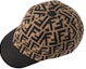 Shop (Women) FENDI Logo Text Brown Cotton Baseball Cap FXQ340AQ8BF0QE1