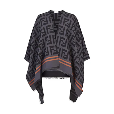 (Women) FENDI Logo Wool Silk Scarf and Shawl FXX636A3Q1F0QA1