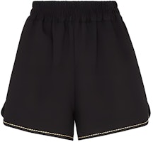 (Women) FENDI Loose Fit Elastic Waist Casual Shorts Black FLP756AC44F0GME (Women) FENDI Loose Fit Elastic Waist Casual Shorts Black FLP756AC44F0GME