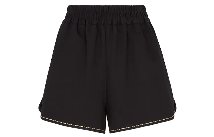 Order (W) 芬迪宽松弹力腰休闲短裤黑色 FLP756AC44F0GME