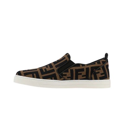 (W) Fendi Low-Top Fashion Sneakers 'Brown Stripe'