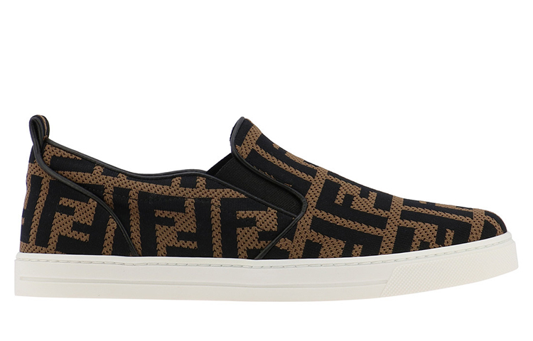 (W) Fendi Low-Top Fashion Sneakers 'Brown Stripe' 圖 2