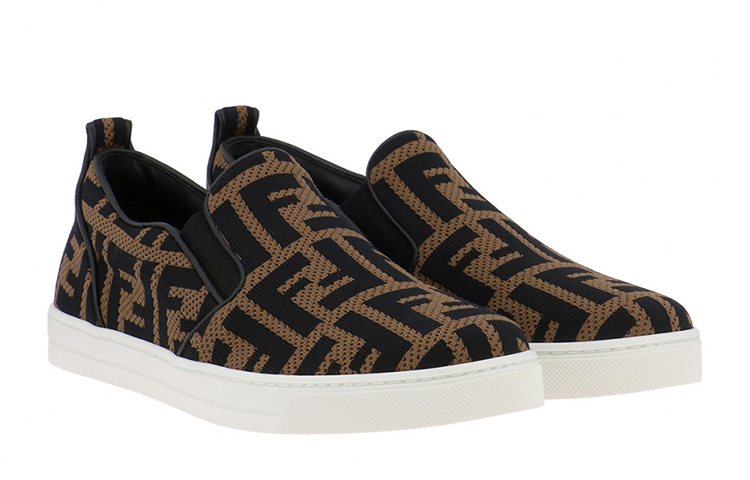 (W) Fendi Low-Top Fashion Sneakers 'Brown Stripe' 圖 3