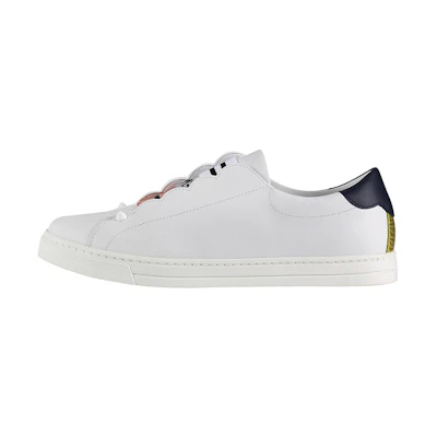(W) Fendi Low-Top Lace-Up Leather Sneaker 'White Fashion'