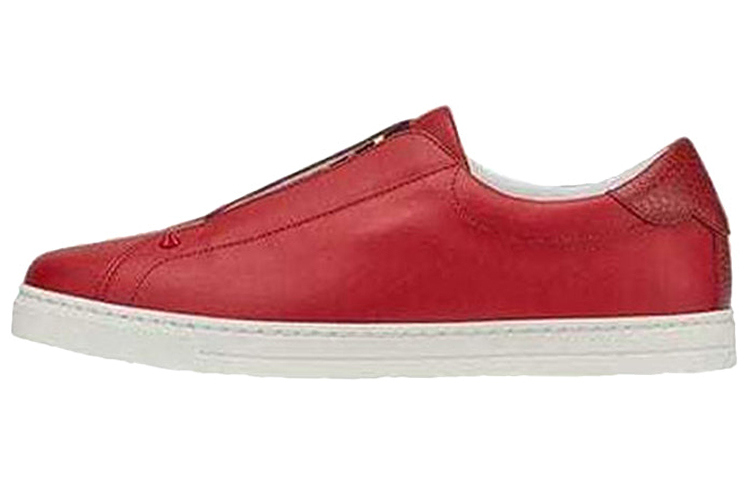 (W) Fendi Low-Top Leather Sneaker 'Red Fashion'