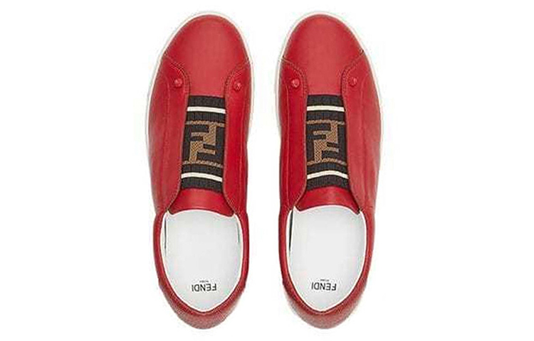 (W) Fendi Low-Top Leather Sneaker 'Red Fashion' 圖 4