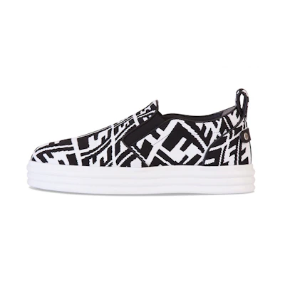(W) Fendi Low-Top Sneaker 'Black White'