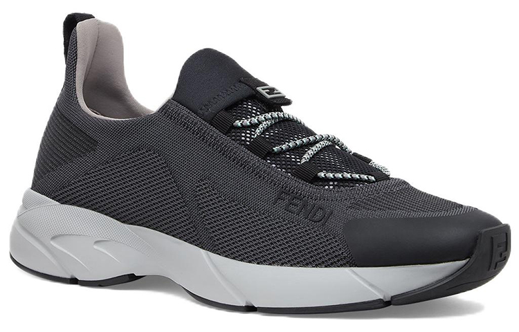 (W) Fendi Low-Top Sneakers 'Grey Mesh Lace-Up Shock Absorbing' 圖 3