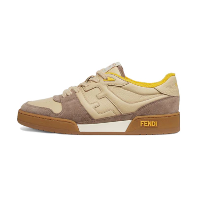 (W) Fendi Match Low Top Suede 'Yellow Beige'