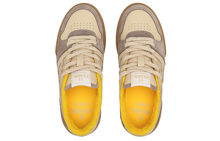 (W) Fendi Match Low Top Suede 'Yellow Beige' 圖 4