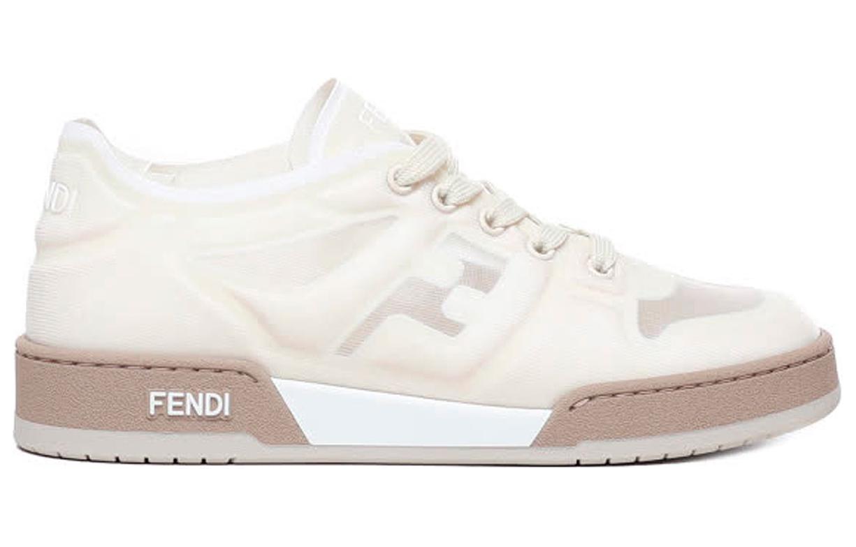 Order FENDI芬迪 Match 網布 低筒繫帶 時尚板鞋 女款 白色