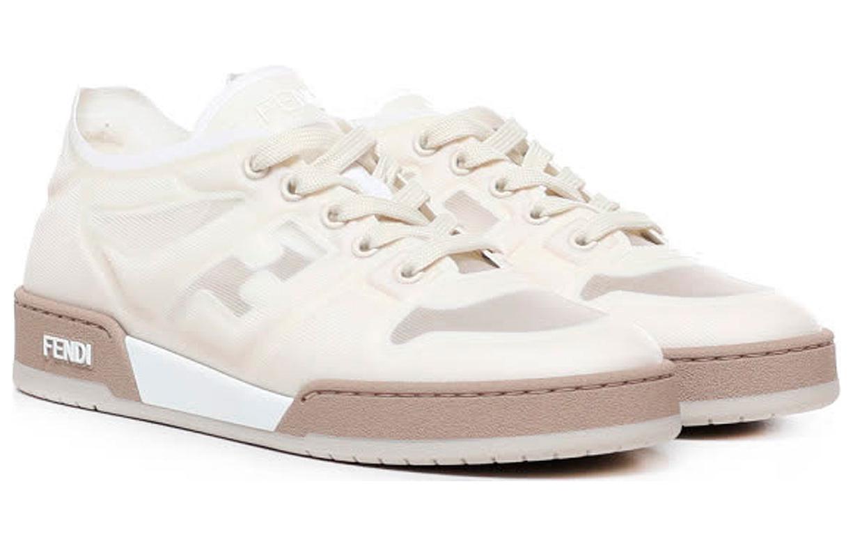 Lookbook FENDI芬迪 Match 網布 低筒繫帶 時尚板鞋 女款 白色