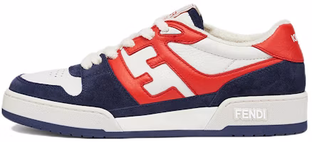 (Women) Fendi Match Navy Red Suede 8E8252AI1NF1IE6 (Women) Fendi Match Navy Red Suede 8E8252AI1NF1IE6
