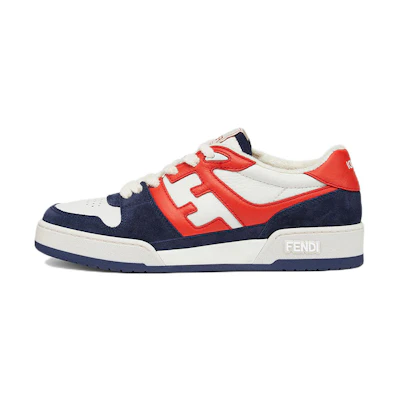 (W) Fendi Match Navy Red Suede