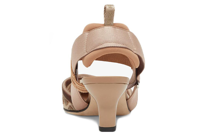 (W) Fendi Mesh Mid-Heel FF Sandals 'Beige Fashion' 圖 5