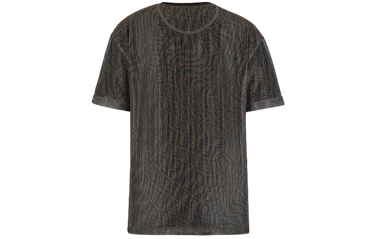 Lookbook (W) 펜디 메쉬 라운드넥 오버사이즈 티셔츠 SS21 브라운 티셔츠 FS7375AG77F118W