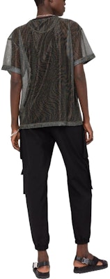 (Women) FENDI Mesh Round-Neck Oversized T-Shirt SS21 Brown Tee FS7375AG77F118W Details for (Women) FENDI Mesh Round-Neck Oversized T-Shirt SS21 Brown Tee FS7375AG77F118W