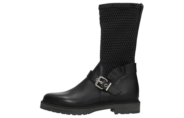 (Women) Fendi Mid-Calf Boot 'Black Fashion Casual Warm Leather' 8U6328S5AF0ABB