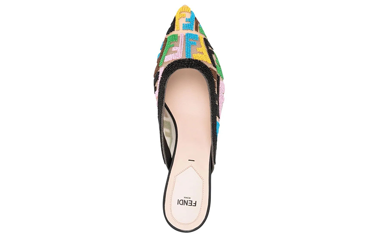(W) Fendi Mid-Heel Sandals with Pearls 'Multicolor' 圖 4