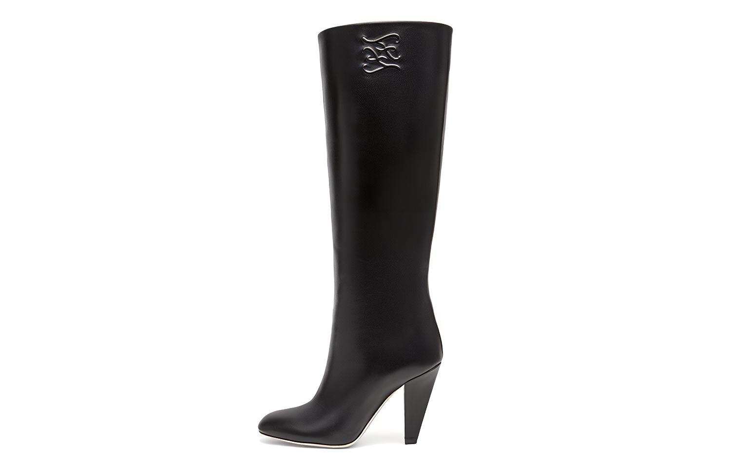 (W) Fendi Mid-Top Sneakers 'Black Logo Print'