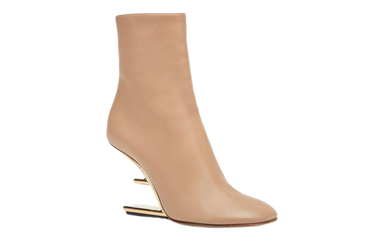 (W) Fendi Nappa Leather 'Beige High-Top Fashion Boot' 圖 2