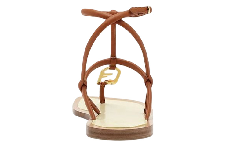(W) Fendi Nappa Leather Sandals 'Brown' 圖 4