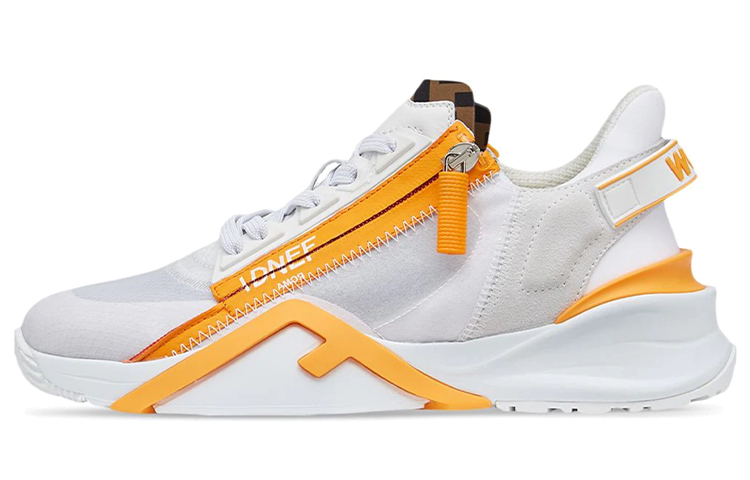 (W) Fendi Nylon and Suede Low-Top Sneakers 'White'