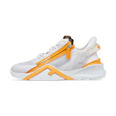 (W) Fendi Nylon and Suede Low-Top Sneakers 'White'