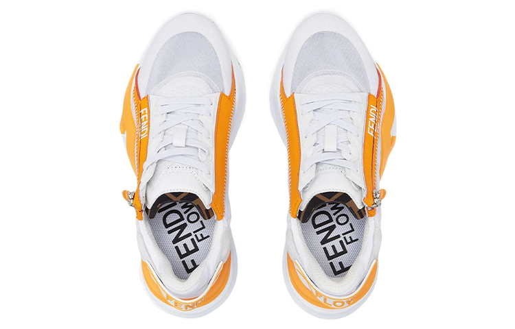(W) Fendi Nylon and Suede Low-Top Sneakers 'White' 圖 3