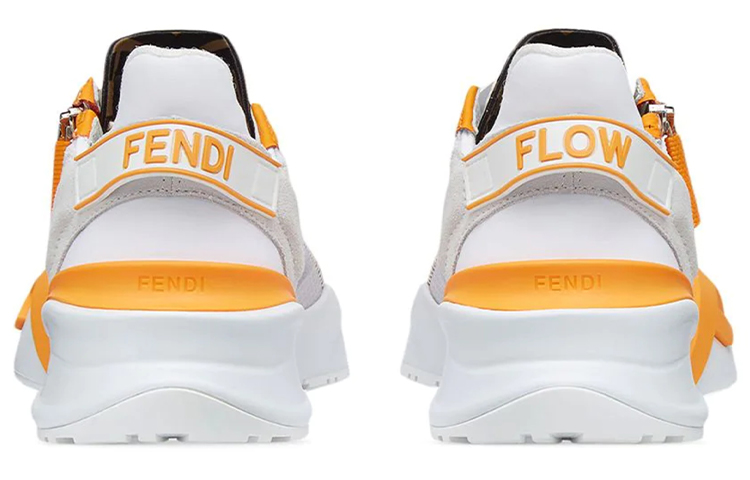 (W) Fendi Nylon and Suede Low-Top Sneakers 'White' 圖 4