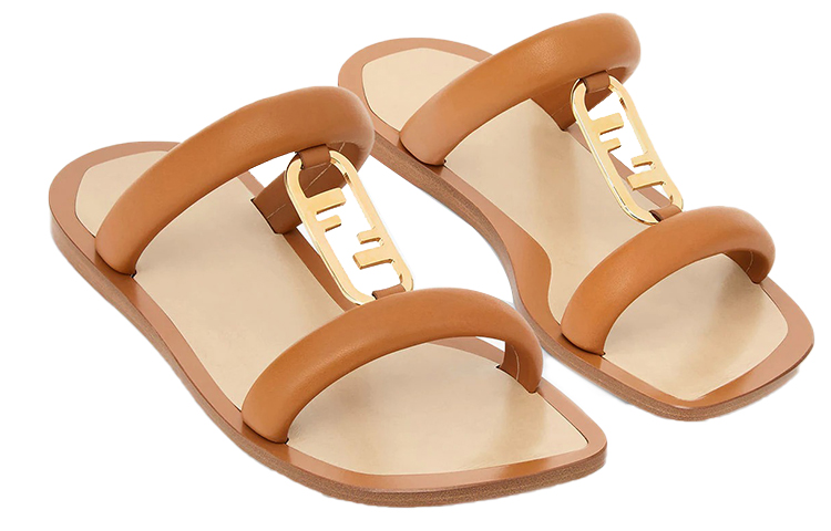 (W) Fendi O'Lock 'Brown Fashion Slide' 圖 3