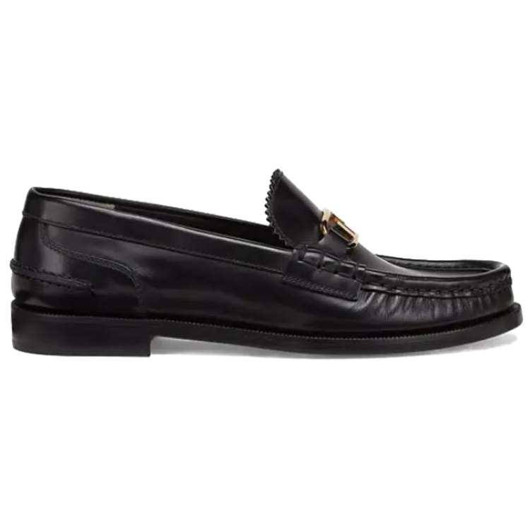 (W) Fendi O'Lock Detail Leather Loafers 'Black' 圖 2