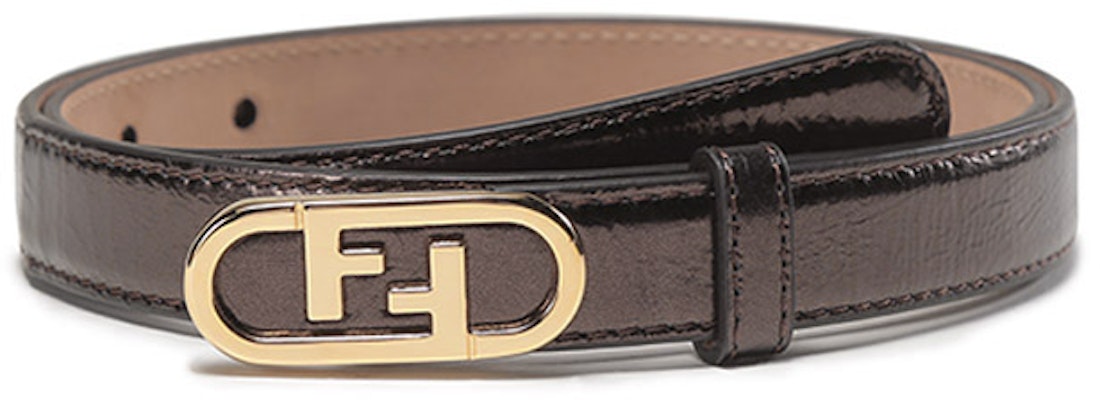 (Women) FENDI O'Lock Narrow Buckle Leather Belt Women Brown 2cm Width. 8C0652AISPF1GQB Order (Women) FENDI O'Lock Narrow Buckle Leather Belt Women Brown 2cm Width. 8C0652AISPF1GQB