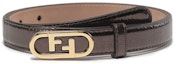 Order (Women) FENDI O'Lock Narrow Buckle Leather Belt Women Brown 2cm Width. 8C0652AISPF1GQB