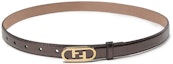 Shop (Women) FENDI O'Lock Narrow Buckle Leather Belt Women Brown 2cm Width. 8C0652AISPF1GQB