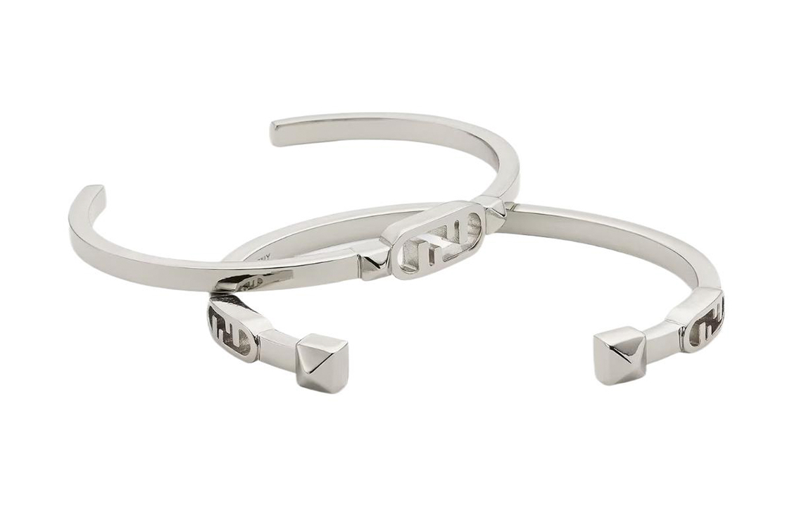 Lookbook (W) FENDI O''Lock菱形铆钉银色女士手链 8AK329B08F0TH0