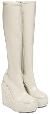 (W) Fendi Sepatu Boot Platform Tinggi 'Kulit Putih Mengkilap' 8W8399A8T9F0XW5 Lookbook (W) Fendi Sepatu Boot Platform Tinggi 'Kulit Putih Mengkilap' 8W8399A8T9F0XW5