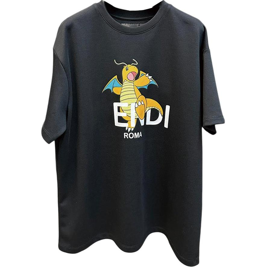 Order (W) 펜디 포켓몬 로고 프린트 반팔 티셔츠 SS24. FS9626AQFXF0ZNM