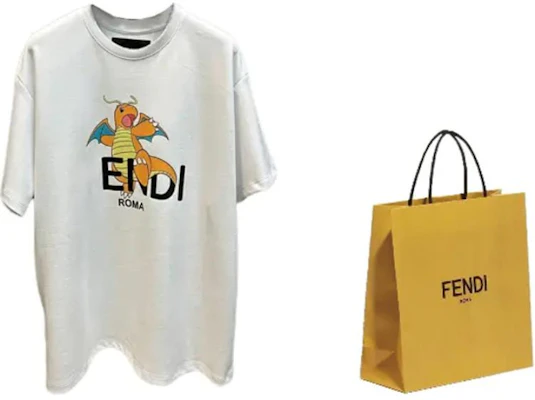 (W) FENDI Pokémon Logo Print Kaos Lengan Pendek SS24. FS9626AQFXF0ZNM Cheap (W) FENDI Pokémon Logo Print Kaos Lengan Pendek SS24. FS9626AQFXF0ZNM