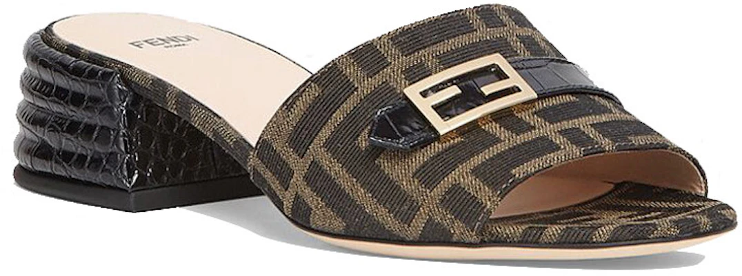 (W) Fendi Promenade Mules à Talons ''Brown Logo Tape'' 8R7088ABOEF0VAV Lookbook (W) Fendi Promenade Mules à Talons ''Brown Logo Tape'' 8R7088ABOEF0VAV