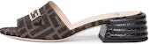 (W) Fendi Promenade Selipar Tumit Tinggi 'Brown Logo Tape' 8R7088ABOEF0VAV
