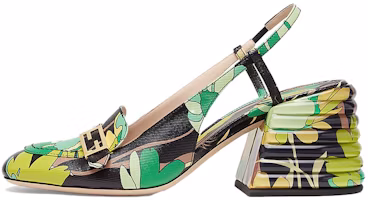 (Women) Fendi Promenades High-Heeled Mules 'Floral Colorblock' 8J7066AAXKF0FGH (Women) Fendi Promenades High-Heeled Mules 'Floral Colorblock' 8J7066AAXKF0FGH