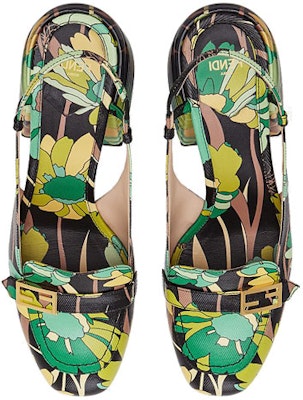 (Women) Fendi Promenades High-Heeled Mules 'Floral Colorblock' 8J7066AAXKF0FGH Shop (Women) Fendi Promenades High-Heeled Mules 'Floral Colorblock' 8J7066AAXKF0FGH