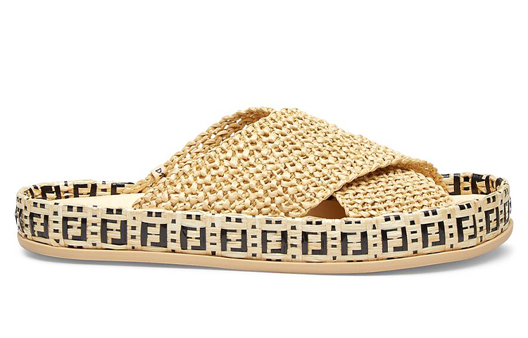 (W) Fendi Raffia Slides 'Reflections' 圖 2
