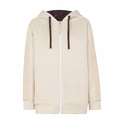 (Women) Fendi Reversible Zip-Up Hoodie Jacket White FAF142AGM7F10RM