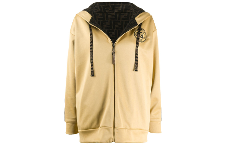 (Women) FENDI Reversible Zip-Up Hoodie Jacket Yellow FAF142ADH9F1BGV 圖 2