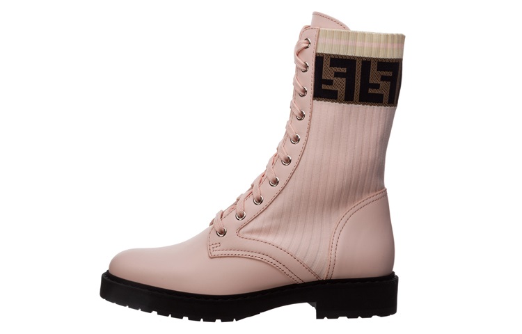(W) Fendi Rockoko Boots Pink