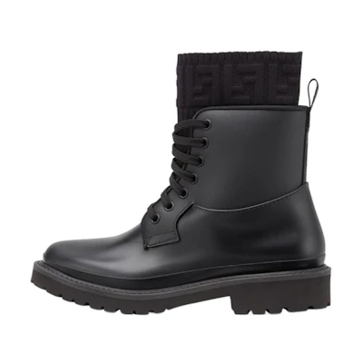 (W) Fendi Rockoko PVC Biker Boot 'Black'